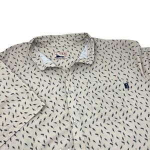 Huk Performance Fishing Shirt Mens Size 3XL Button Down Short Sleeve Lures